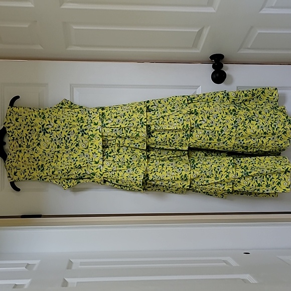 Banjanan Eliza Dress Audrey Sprig Aurora Cotton Poplin Midi - Picture 8 of 10